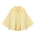 Women's Fashionable Casual Striped Shirt Spring/Summer European American Style Collared Wide Sleeved Blouse Regular Fit Polyester_ecoleips.com