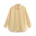 Verve Elegant Women's Summer Cardigan Coat Long Sleeve Top Lazy Style Casual Knot Silhouette Shirt_ecoleips.com