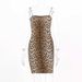 European And American Cross-border Bestseller 2024 Autumn New Leopard Print Strap Mini Dress, Women's Foreign Trade_ecoleips.com
