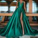 Elegant Wedding Dress Chic Women Luxury Gowns Fold Party Dress Spring Summer Off Shoulder High Split Dresses In Special Occasion_ecoleips.com