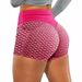 Women's Clothing Solid Color Pocket Hip Lifting Sports Leggings Large Size Shorts_ecoleips.com