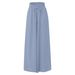 Wide Leg Trousers For Women High Waist Elastic Waistband Long Skirt Pants European American Style Spot Pattern Summer_ecoleips.com