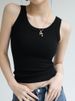 K Thread Lined Camisole With Chest Cushion, Solid Color Inside And Out, And A Top That Covers The Breasts_ecoleips.com