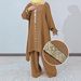 Modest Set Traditional Abaya & Palazzo Pants Set – Embellished Modest Loungewear (Loose Fit, Elegant Beading, Muslim Women’s Outfit)_ecoleips.com