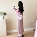 Autumn Winter New Korean Fashion Ruffled Edge 2-Piece Maternity Dress_ecoleips.com