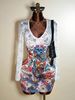 European American Style Women's Slim Fit V Neck Dress Lace Patchwork Print Design Sexy Unique 2026 New Arrival_ecoleips.com