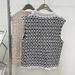 Women's Clothing Loose Sweater Vest Women's New Knitted Cardigan Vest Gold Thread Single Breasted Sleeveless Vest_ecoleips.com