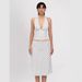 Polka Dot Halter Neck Top & Low-Waist Skirt Set – Sexy Summer Two-Piece Outfit For Women (White) Breathable Fabric_ecoleips.com
