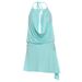 Summer Style Women's Sleeveless Top One Shoulder Tie Backless Design Solid Color Low Waist Slim Skirt_ecoleips.com