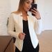 2022 Autumn Winter European American Casual Professional Small Blazer Women's Suit Jacket Patchwork Design_ecoleips.com