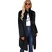 Women's Clothing Luxury Long Faux Rabbit Fur Coat – Adjustable Belt, Black Winter Coat For Women_ecoleips.com