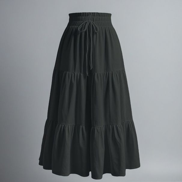 Spring Summer Bohemian Layered Cake Skirt Women Flowy Swing Half Skirt_ecoleips.com
