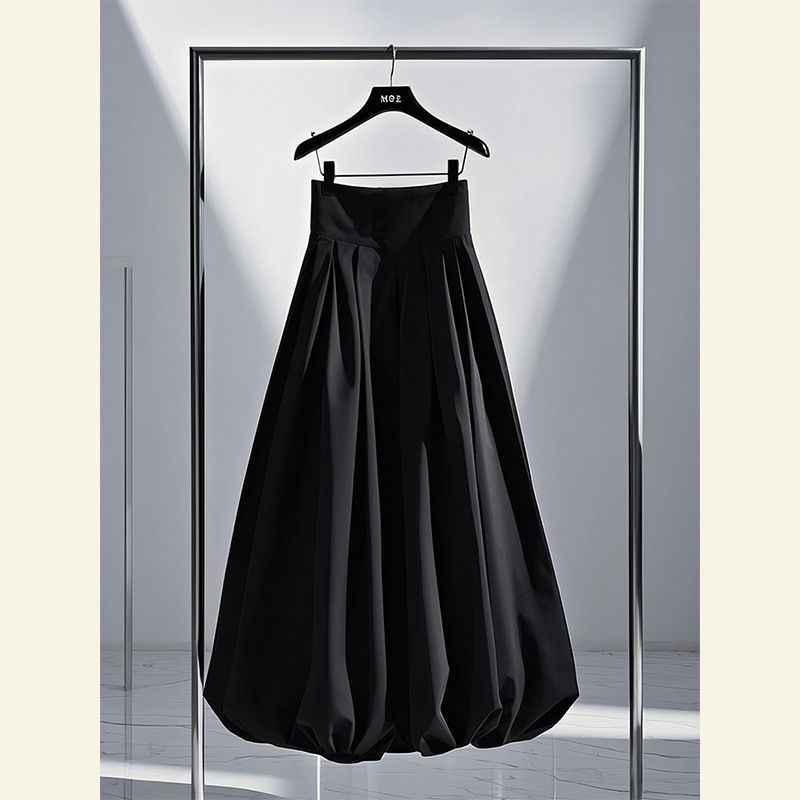 Women's Clothing This Year's Popular Small High Waist Slim A Line Skirt High Grade Pear Shaped Figure Black Bud Skirt Spring_ecoleips.com