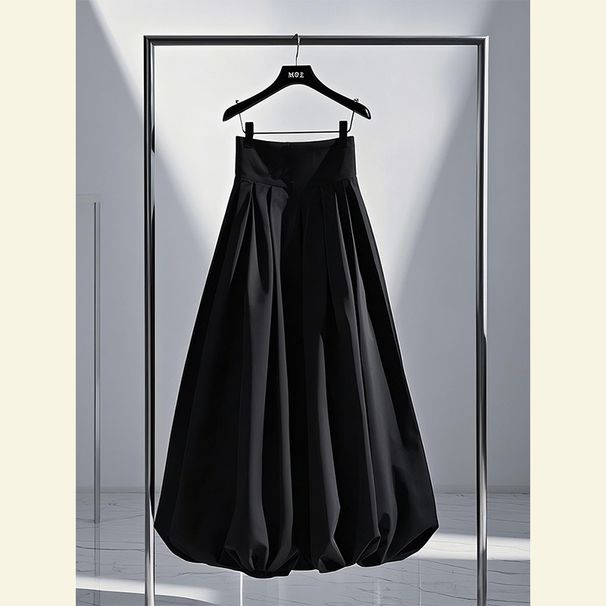 Women's Clothing This Year's Popular Small High Waist Slim A Line Skirt High Grade Pear Shaped Figure Black Bud Skirt Spring_ecoleips.com