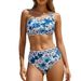 Women's Sexy Bikini Swimwear One Shoulder European And American Style Two Piece Swimsuit_ecoleips.com