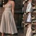 2026 New Spring Women's Clothing: Cross-Border European And American Style Elegant Retro Slim-Fit French Strap Dress_ecoleips.com