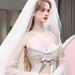 Wedding Dress For Bride – Slimming Strapless Ball Gown With Long Train, Princess Sleeves & Lace Detailing, Elegant A-Line Bridal Gown For Church_ecoleips.com