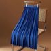 Multicolor Pleated Skirt For Women, New Style For Spring And Summer, High Waist, A Line, Drape, Slim, Medium And Long, Versatile Long Skirt_ecoleips.com