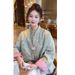 girl New Chinese National Style Green Down Cotton Jacket For Women Winter This Year's Trendy Super Beautiful Lightweight_ecoleips.com