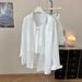 Women's Textured Thin Sunscreen Shirt Loose Fit Casual Long Sleeved Top Versatile Sweet Niche Style_ecoleips.com