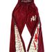Unisex Streetwear Zip-Up Joggers – Oversized Retro Hip-Hop Pants With Allover Print (Red) Graffiti-Ready Fabric_ecoleips.com