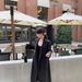 Wool Double-faced Coat Petite Women, French-style Waist-cinching, Slim Waist, Long Woolen Blazer With Straight Shoulders_ecoleips.com