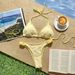 European And American Sexy Ins Floral Embroidery Lace Hollow out Two Piece Swimsuit Bikini Cross Border Women's Clothing Swimwear_ecoleips.com