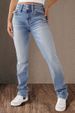 Women's Clothing Spring New Double Button Mid Waist Straight Jeans Women's Slim Temperament Trousers_ecoleips.com