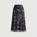 Women's Clothing Retro Dark Butterfly Floral Print Mesh Midi Skirt High Waisted A-Line Slimming Mori Style Women's Bottoms_ecoleips.com