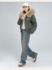 K New Hooded Big Fur Collar Cotton Coat, Fashionable And Versatile Cotton Jacket For Women_ecoleips.com