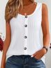 2025 Summer Slim Fit Tank New Slimming Camisole Outer Wear Sleeveless White Versatile Top_ecoleips.com