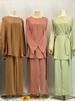 Hot Selling Arrivals Muslim Woman Tops And Pants Set Hight Quality Two Peice Set For Women Islamic Turkey Clothes Dubai Fashion_ecoleips.com