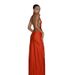 YJ25238 Women's Halter Neck Satin Dress Backless Long Evening Gown European American Style Cross Border Fashion_ecoleips.com