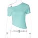 Women's Solid Color Off-Shoulder T-Shirt Short Sleeve Slim Fit European American Style Top for Summer New Arrival_ecoleips.com