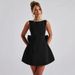 Women's Clothing Summer Women's Clothing Pearl Bow Fashion Slim Short Skirt Backless Hot Girl A Line Dress_ecoleips.com