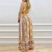 Women's Clothing Printed Sexy Backless Tie Elastic Temperament Elegant Cool Suspenders Female Long Skirt_ecoleips.com