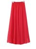 K Half Length Skirt Bohemian Style Long Skirt, High Waist Solid Color Plus Size A-line Skirt, Floor Length Beach Skirt_ecoleips.com