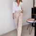 Women's Clothing Women's Casual Two Piece Set High-End Digital Print Commuter Shirt And Loose Trousers Style_ecoleips.com