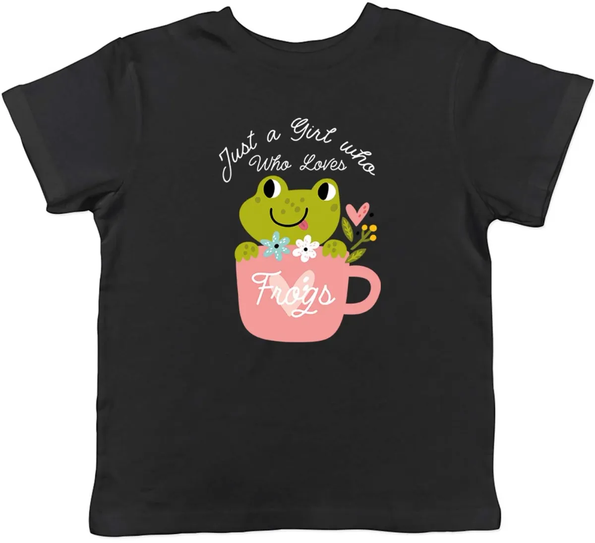 Women's T-Shirts Just A Girl Who Loves Frogs Kids T-Shirt Toad Tadpole Childrens Girls Gift_ecoleips.com