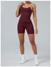 K Color Blocking Sports Suit For Women, Backless Tight Yoga Suit, Quick Drying, Outdoor Running, Fitness Yoga Suit_ecoleips.com