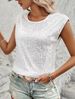 K New Loose Casual Fashion Party Round Neck Sleeveless Top Women's Sequin T-shirt. No Necklaces Or Other Accessories_ecoleips.com