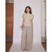 Ress. M Thirteen Elements Simple Irregular Multi Wear Style Stylish Small Shirt Tank Elegant Tie Up Top_ecoleips.com