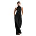 Women's Mock Neck Sleeveless Solid Color Maxi Dress – Elegant Minimalist Resort Gown 2026_ecoleips.com