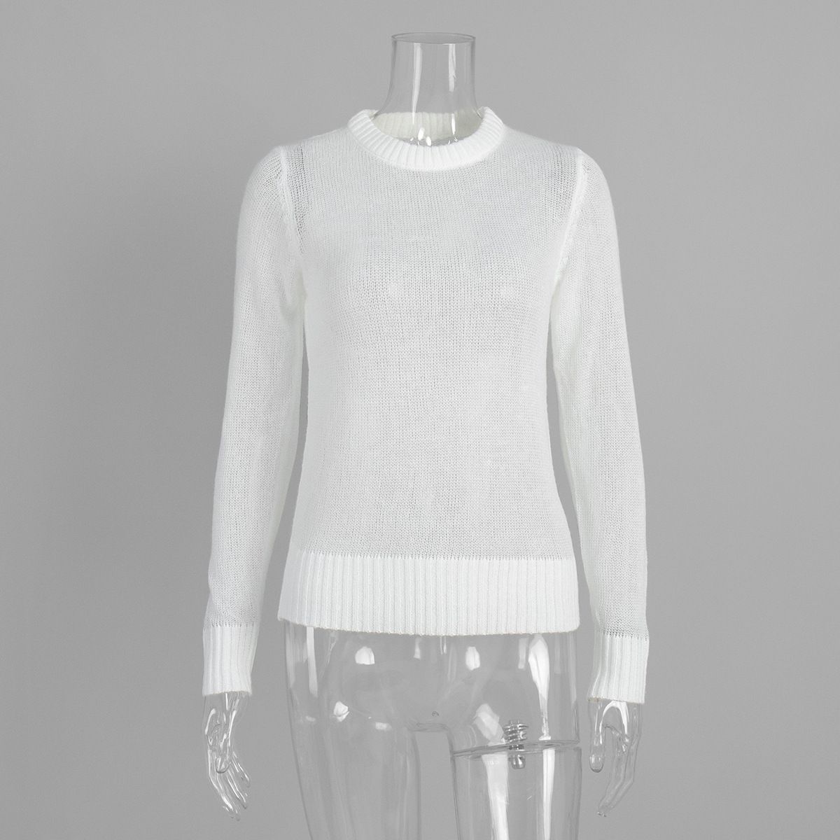 Cross-Border Mohair Round Neck Pullover European And American 2026 Spring Summer New Comfortable Knitted Base_ecoleips.com