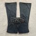 Women's Retro Low Waisted Flared Jeans Vertical Stripes Buckle Belt Wholesale European American Cross Border Trade Denim_ecoleips.com