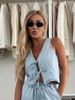 Women's Clothing Women's Fashion Denim Suit Sleeveless Vest Wide Leg Jeans Belted Spring Summer For Formal & Casual For Women_ecoleips.com