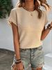 Summer Women's Pleated T-Shirt Regular Sleeve Short Sleeve Fashionable Breathable Thin Style Top_ecoleips.com