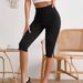 Summer Women's Slim Fit Casual Pants Elastic Waist Leggings with Slit Cross-Border Style for European And American Market_ecoleips.com
