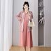 Autumn New Korean Striped Shirt Top + Fashion Long Vest Set For Pregnant Women_ecoleips.com