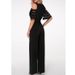 Women's Clothing V-neck strapless solid color high waist party jumpsuit trousers belt women's wide-leg pants_ecoleips.com